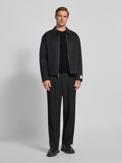 Christian Berg Men Strickpullover aus Wolle-Kaschmir-Mix Anthrazit Melange 1