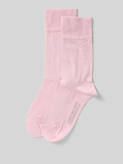 Christian Berg Men Socken mit Label-Print im 2er-Pack Hellrosa 1