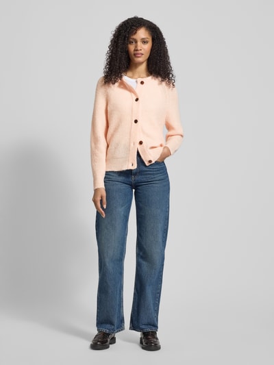 Selected Regular Fit Strickjacke aus Woll-Mix mit Alpaka-Anteil Modell 'LULU' Rosa 1