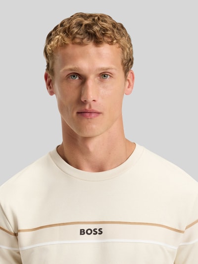 BOSS Regular Fit Sweatshirt aus reiner Baumwolle Modell 'ICONIC' Offwhite 3