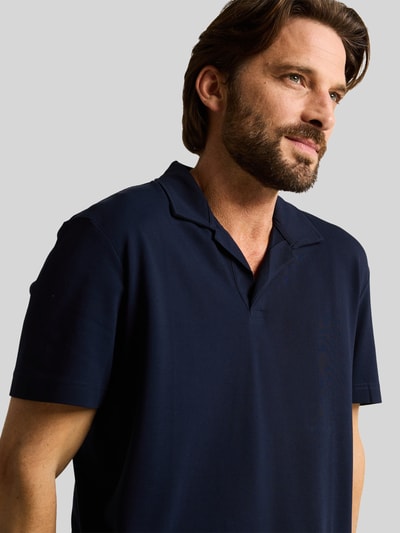 Tom Tailor Regular Fit Poloshirt aus Baumwoll-Mix mit Resortkragen Marine 3