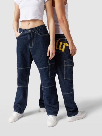 Review X MATW MATW X REVIEW - Baggy Fit Jeans mit Label-Print Dunkelblau 7