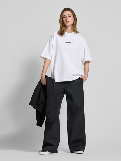 Pegador Oversized T-Shirt mit Label-Print Modell 'BRACY' Weiss 1