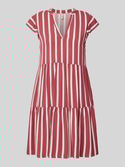 Only Jurk in A-lijn van pure viscose, model 'PRIME' Roestrood - 2