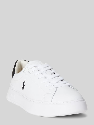 Polo Ralph Lauren Sneaker Low aus Rindsnappa mit Logo-Detail Weiss 1