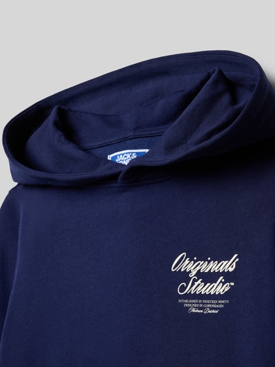 Jack & Jones Hoodie met labelprint en kangoeroezak Blauw - 2