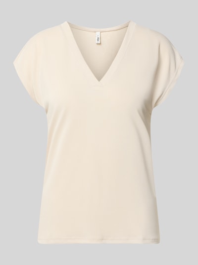 ONLY Loose Fit T-Shirt aus Modal-Mix Modell 'FREE' Beige 2