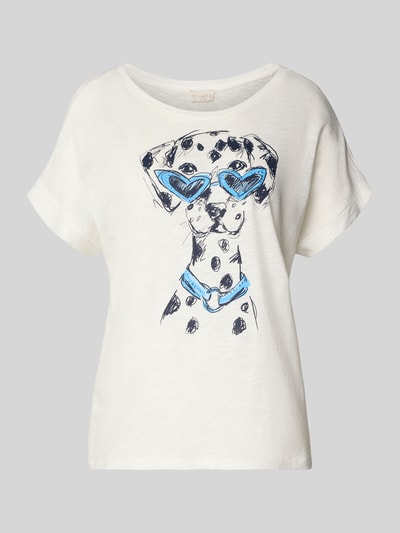 Milano Italy T-shirt met motiefprint Offwhite - 2