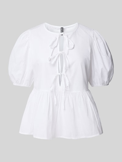 Pieces Relaxed Fit Tunika in Wickeloptik Modell 'JOLLY' Weiss 2