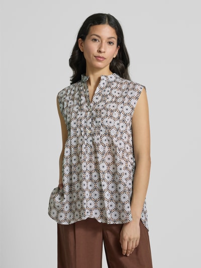 Marc O'Polo Regular Fit Blusentop mit kurzer Knopfleiste Marine 4