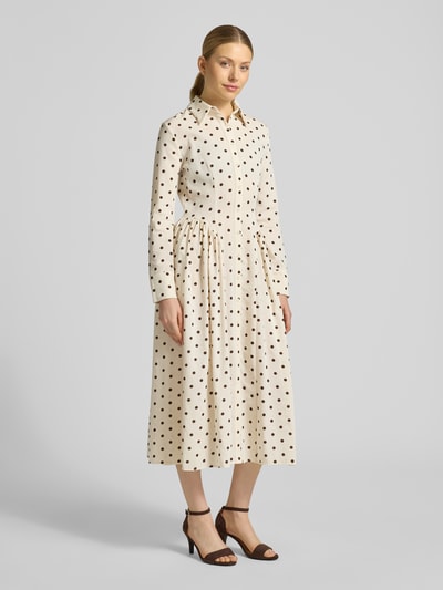 Little Mistress Overhemdjurk in all-over look met knoopsluiting Offwhite - 1