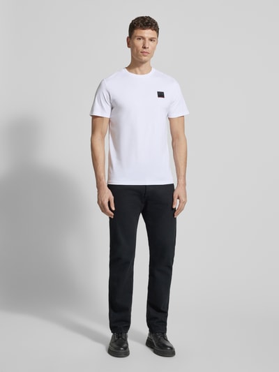 FIRE + ICE slim fit T-shirt van 100% katoen model 'VITO2' Wit - 1