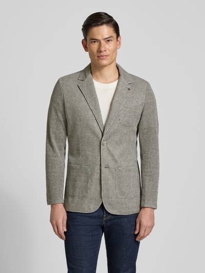 Zuitable Marynarka na 2 guziki o kroju slim fit z kołnierzem z połami Średnioszary 4