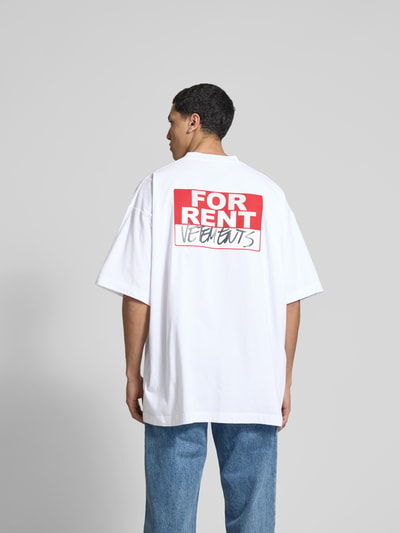 VETEMENTS Oversized T-Shirt aus reiner Baumwolle Weiss 5