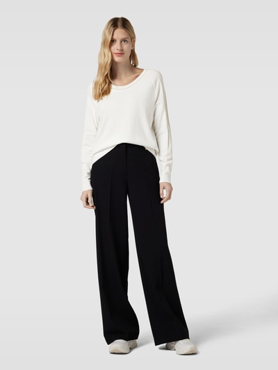 Marc Cain Gebreide pullover met ronde hals Offwhite - 1