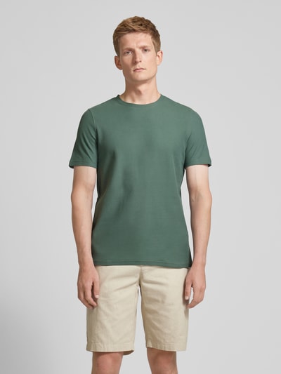 MCNEAL T-shirt met geribde ronde hals Rietgroen - 4