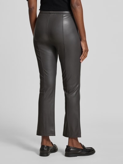 Raffaello Rossi Flared Bootcut Hose in Leder-Optik Modell 'MACY' Dunkelgrau 5