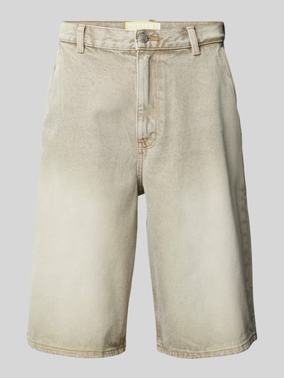 REVIEW Szorty jeansowe o kroju baggy fit z wpuszczanymi kieszeniami Zielony 2