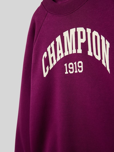 CHAMPION Sweatshirt met labelprint, model 'COLLEGE' Paars - 2