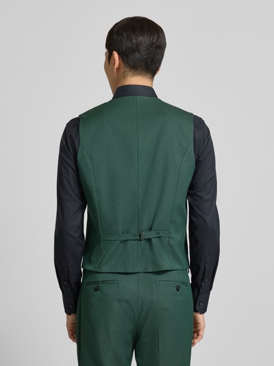 MCNEAL Slim fit gilet met paspelzakken Donkergroen - 5