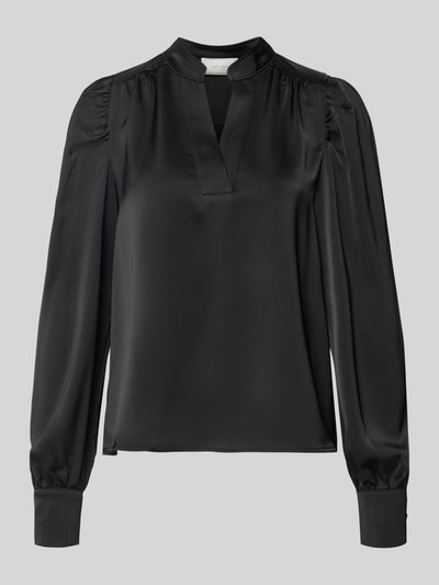 Neo Noir Blouse met V-hals, model 'Rosslyn' Zwart - 2