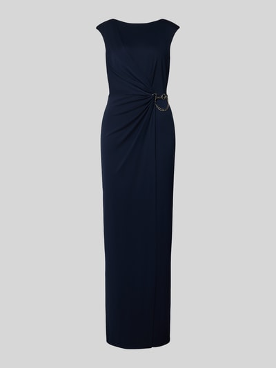 Lauren Ralph Lauren Abendkleid mit Rundhalsausschnitt und Raffungen Modell 'EBRELLE' Dunkelblau 2