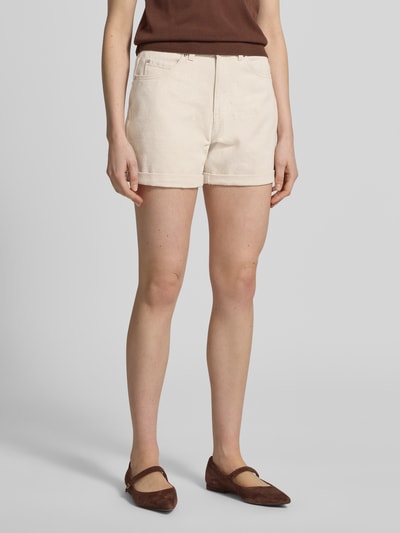VERO MODA loose fit korte jeans van katoenmix model 'ZURI' Ecru - 4