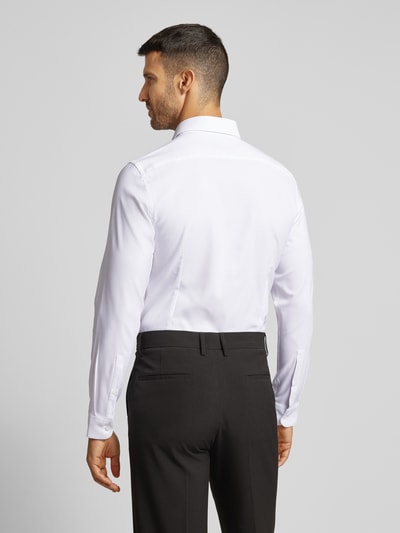 Jake*s Super Slim Fit Business-Hemd mit Knopfleiste Weiss 5