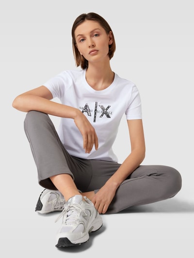 ARMANI EXCHANGE T-shirt met pailletten Wit - 3