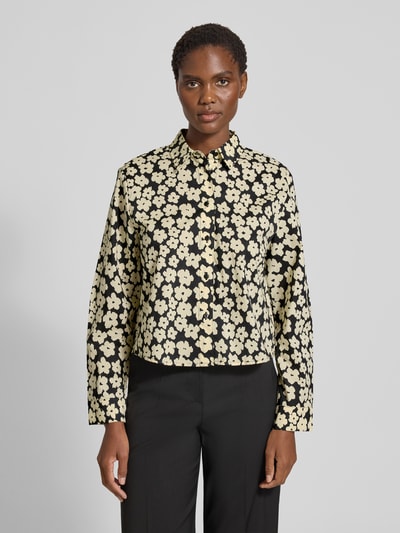 Jake*s Casual Hemdbluse mit Knopfleiste Black 4