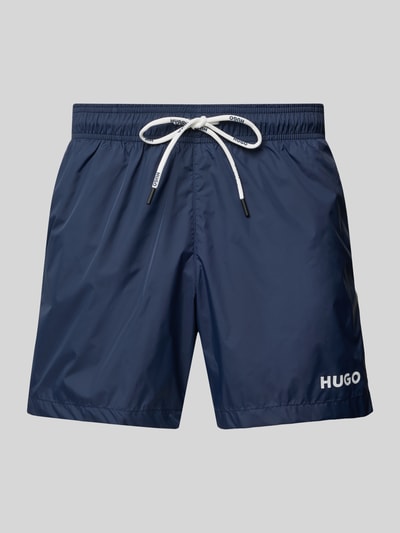 HUGO Badehose mit elastischem Bund Modell 'HAITI' Marine 1