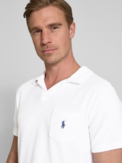 Polo Ralph Lauren Regular fit poloshirt met borstzak, model 'JOHNNY' Wit - 3