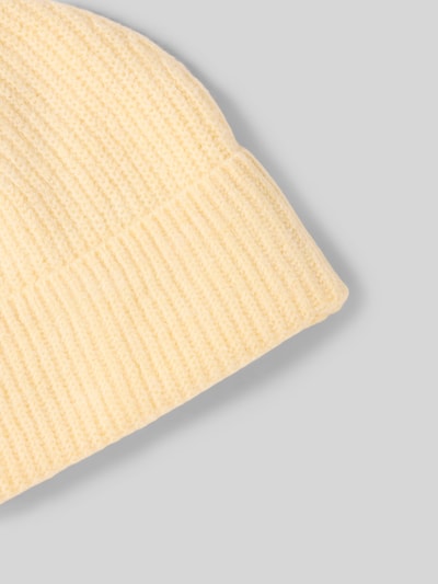 Christian Berg Woman Regular fit muts met wol in gebreide look Lichtgeel - 2