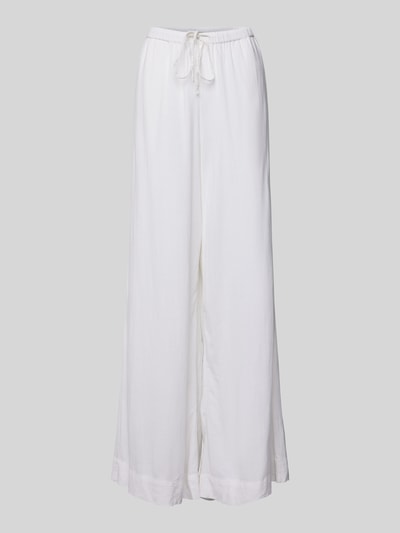 Neo Noir Wide leg stoffen broek met koord, model 'Lissabon' Offwhite - 2