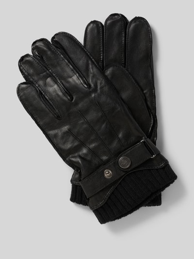 EEM Rękawiczki z detalem z logo Czarny 1