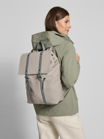 GASTON LUGA Rucksack mit Reißverschlusstaschen Modell 'SPLÄSH 2.0' Taupe 1