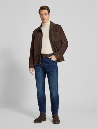 BOSS Orange Slim fit jeans van katoenmix, model 'ONYX' Marineblauw gemêleerd - 1