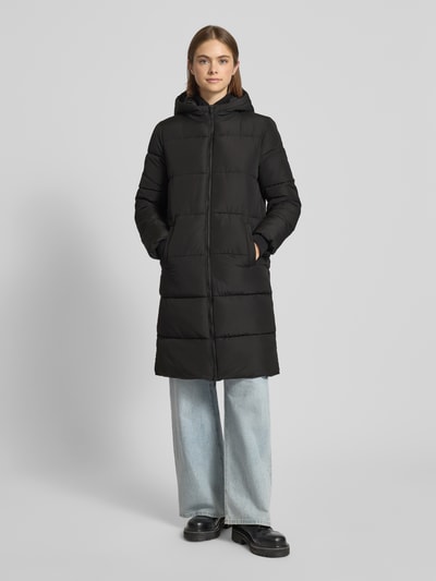 Pieces Regular Fit Steppmantel mit Storm Cuffs Modell 'BEE' Black 4