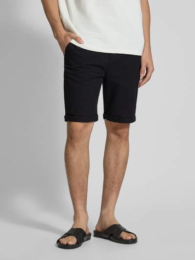 MCNEAL Regular Fit Leinenshorts mit Tunnelzug Black 4