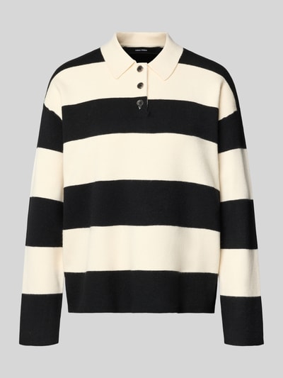 Vero Moda Sweter z dzianiny o kroju regular fit z mieszanki wiskozy model ‘SABA’ Czarny 2