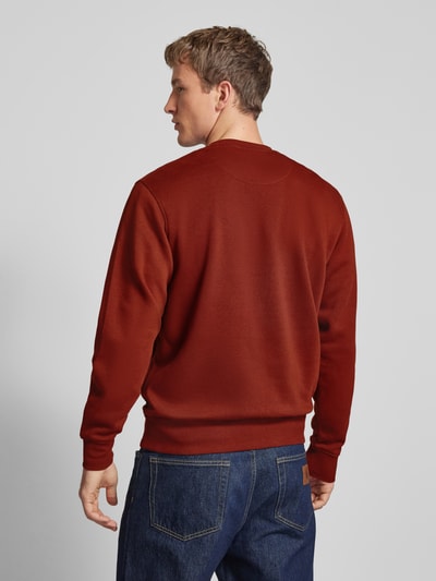 Jack & Jones Sweatshirt mit Label-Print Modell 'VESTERBRO' Rostrot 5