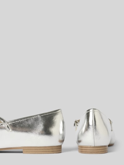 Tamaris Ballerina's met riempjes in metallic look Zilver - 2