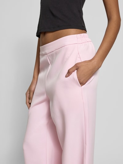 Pieces Loose fit pantalon met gedeeltelijk elastische tailleband, model 'BOZZY' Oudroze gemêleerd - 3