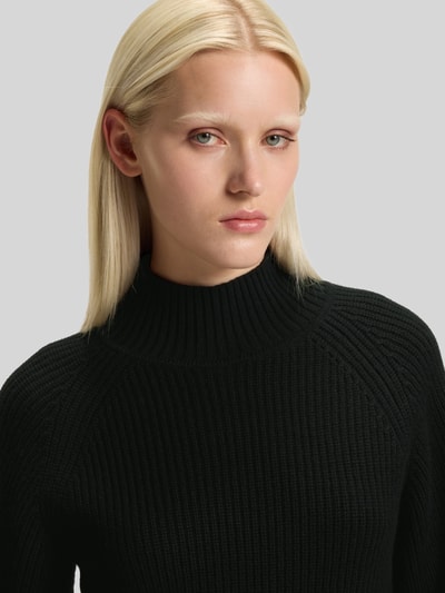 HUGO Loose Fit Pullover aus Woll-Mix mit Kaschmir-Anteil Modell 'SORELLASIO' Black 3