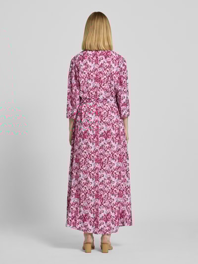 Selected Femme Soepele maxi-jurk van pure viscose, model 'FLORA' Donkerrood - 5