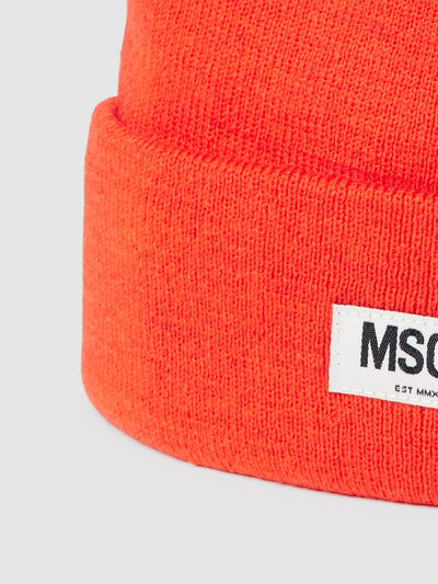 MSCH Copenhagen Beanie mit Label-Patch Modell 'Mojo' Dunkelorange 2