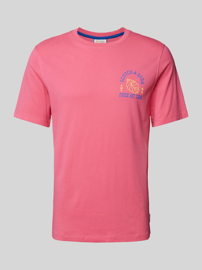 Scotch & Soda T-Shirt mit Label-Print Pink 2