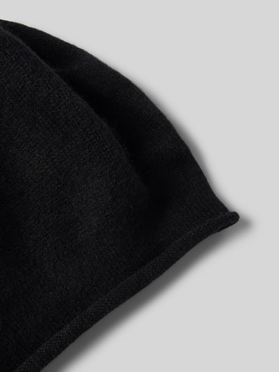 Seeberger Beanie aus reinem Kaschmir mit Label-Detail Black 2