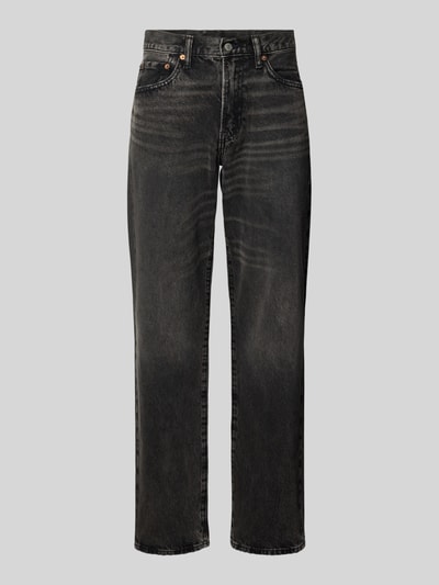 Produktfoto, Relaxed Straight Fit Jeans im Used-Look von GAP für Herren aus reiner Baumwolle mit Eingrifftaschen, gerade Form, dunkle Waschung