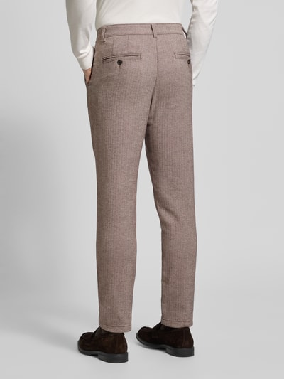 SELECTED HOMME Slim fit stoffen broek met riemlussen, model 'MILES' Beige - 5